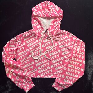 NWT Hello Kitty Crop Hoodie